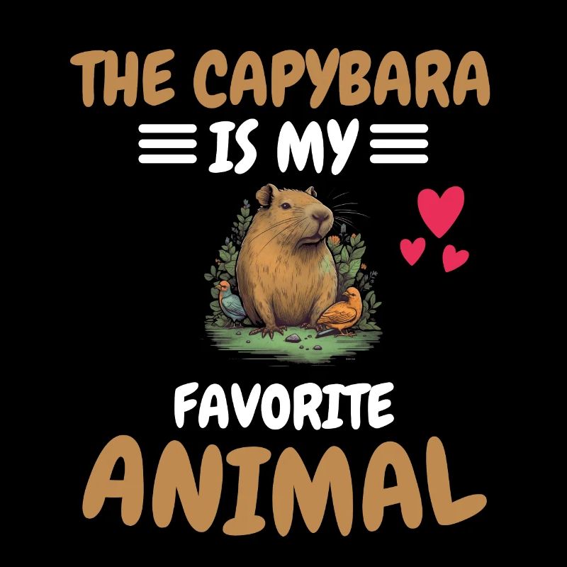 Lieblingstier Wasserschwein Tier Geschenk Capybara