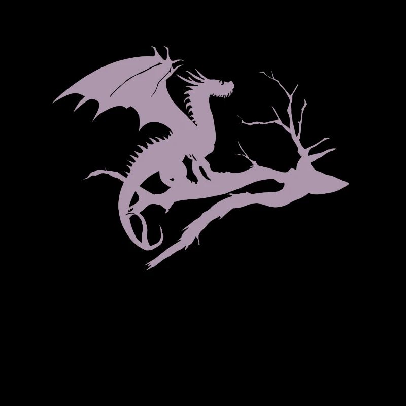 Dragon Design Silhouette Arbre Mort