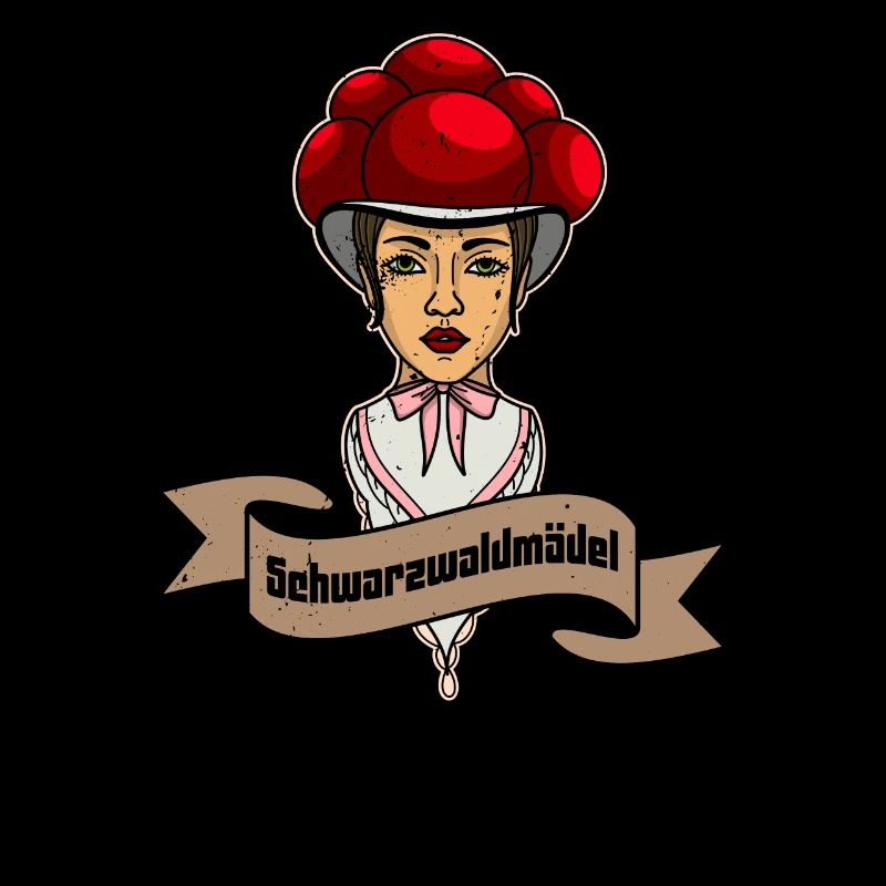 Schwarzwald Mädel Bollenhut Mädchen Spruch