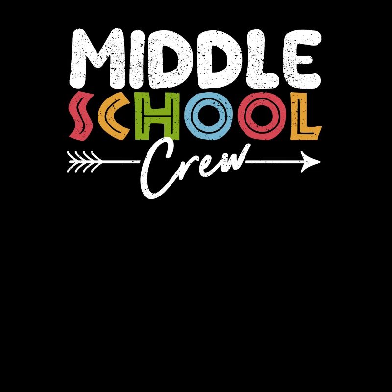 Middle School Crew Retro Funny Teacher Student