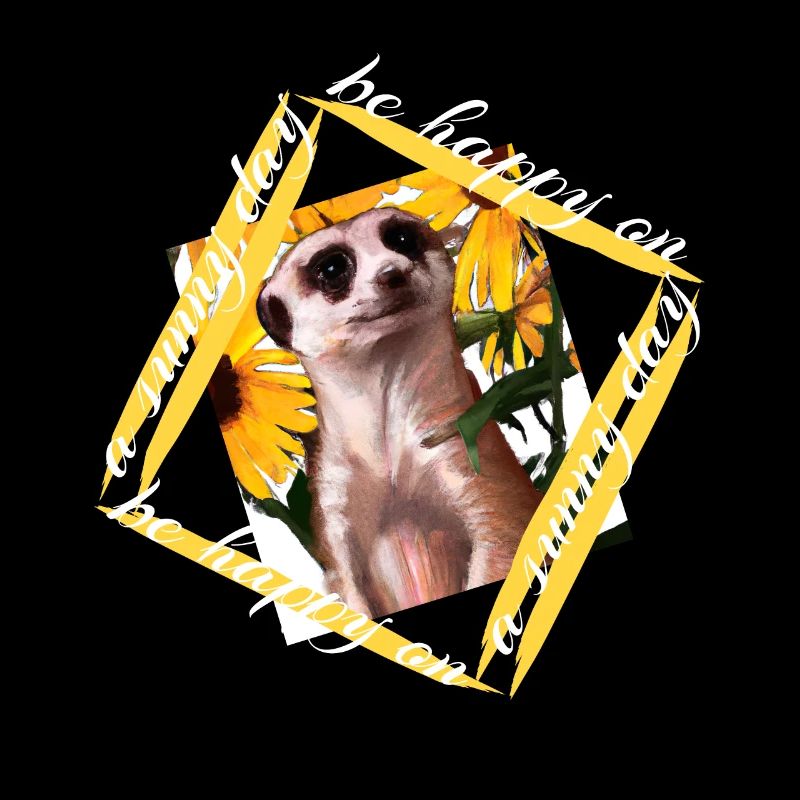 Erdmännchen niedliches Mungo mit Spruch