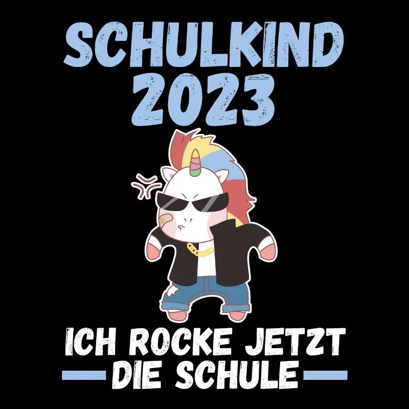 Schulkind 2023 Schulbeginn Einhorn Einschulung