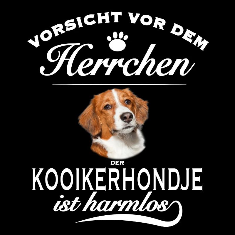 Vorsicht vor dem Herrchen, harmlos - Kooikerhondje