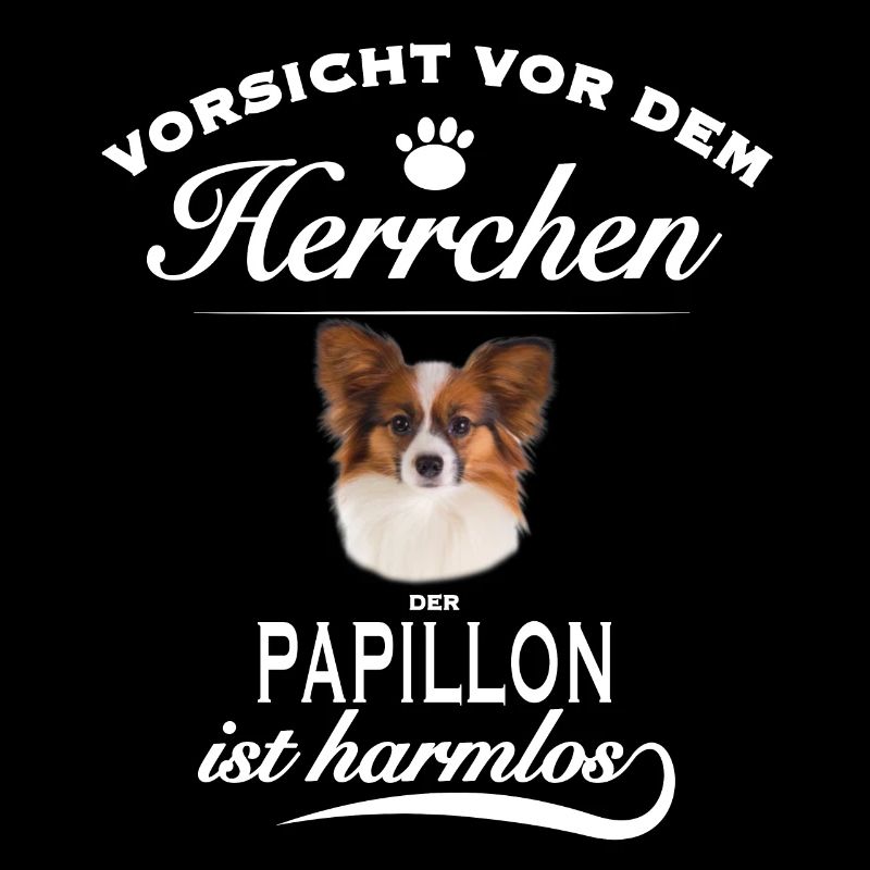 Vorsicht vor dem Herrchen, Hund harmlos - Papillon