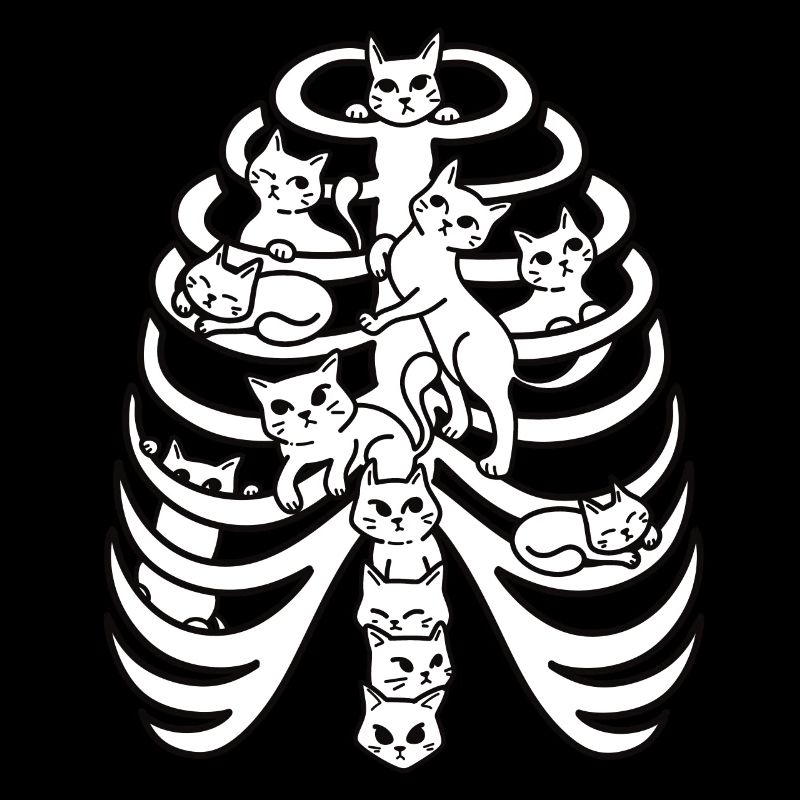 Cat Halloween Skeleton Costume Cat Bones