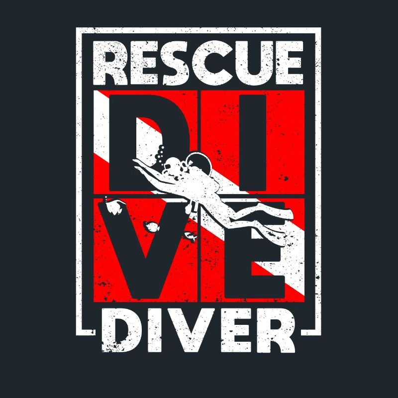 Diving Rescue Diver Flag Diver Instructor