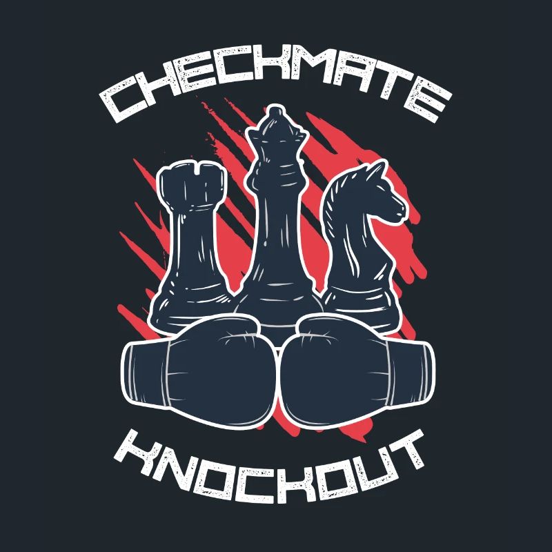 Schach und Boxen Chess Boxing Checkmate Knockout