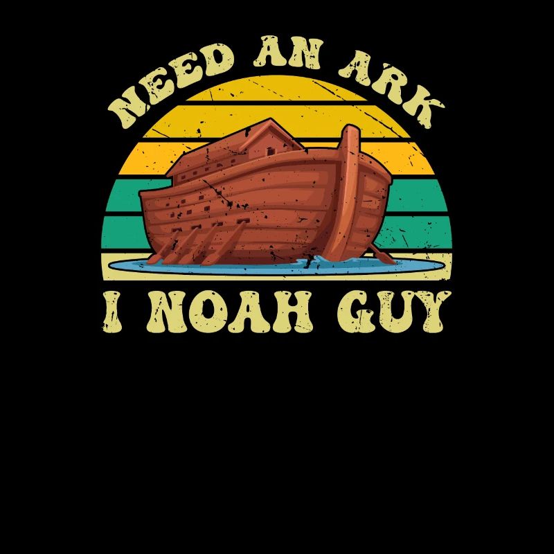 Retro Vintage Need An Ark I Noah Guy Christian