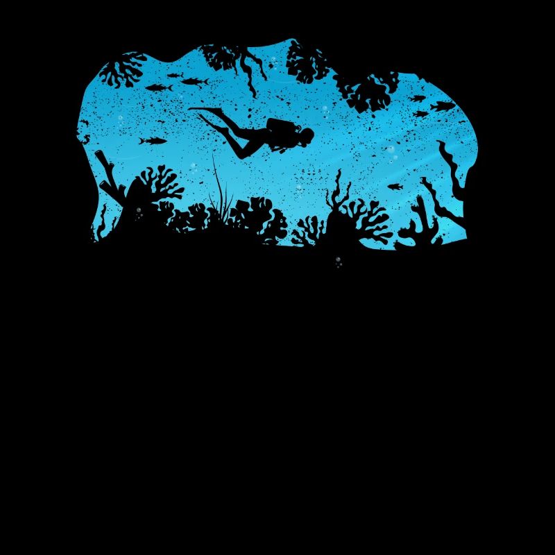Plongée Coral Reef Ocean Diver Silhouette