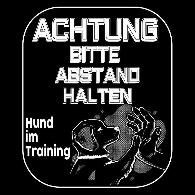 Achtung Hund im training