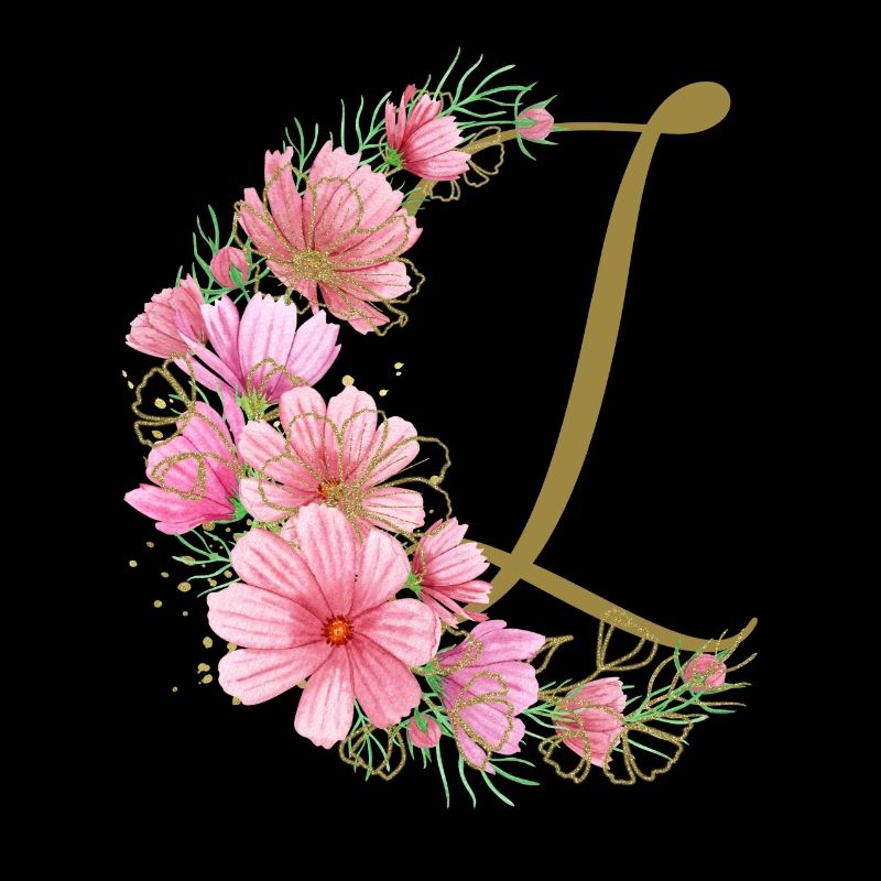 Vrente florale avec la lettre L