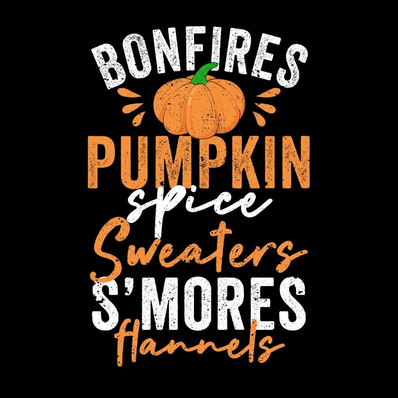 Campfire Pumpkin Spice Sweater S'mores Flanelle