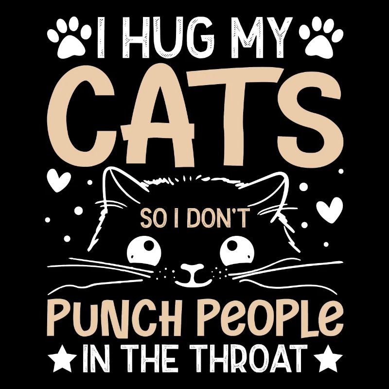 Hug Cats Design Hate People