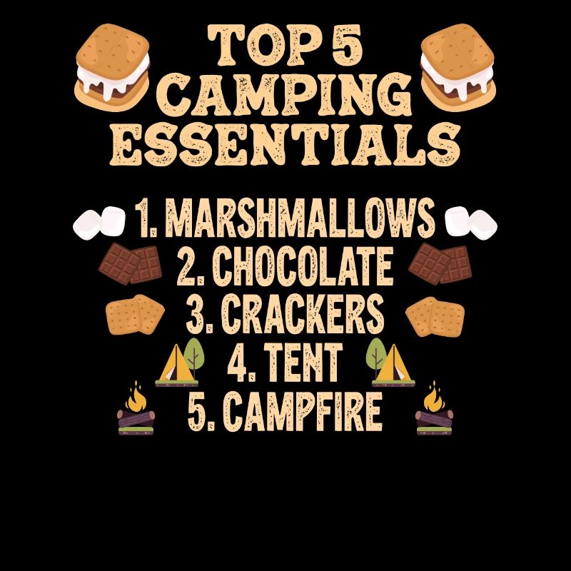 Campsite Gear Essentials Marshmallows S'Mores