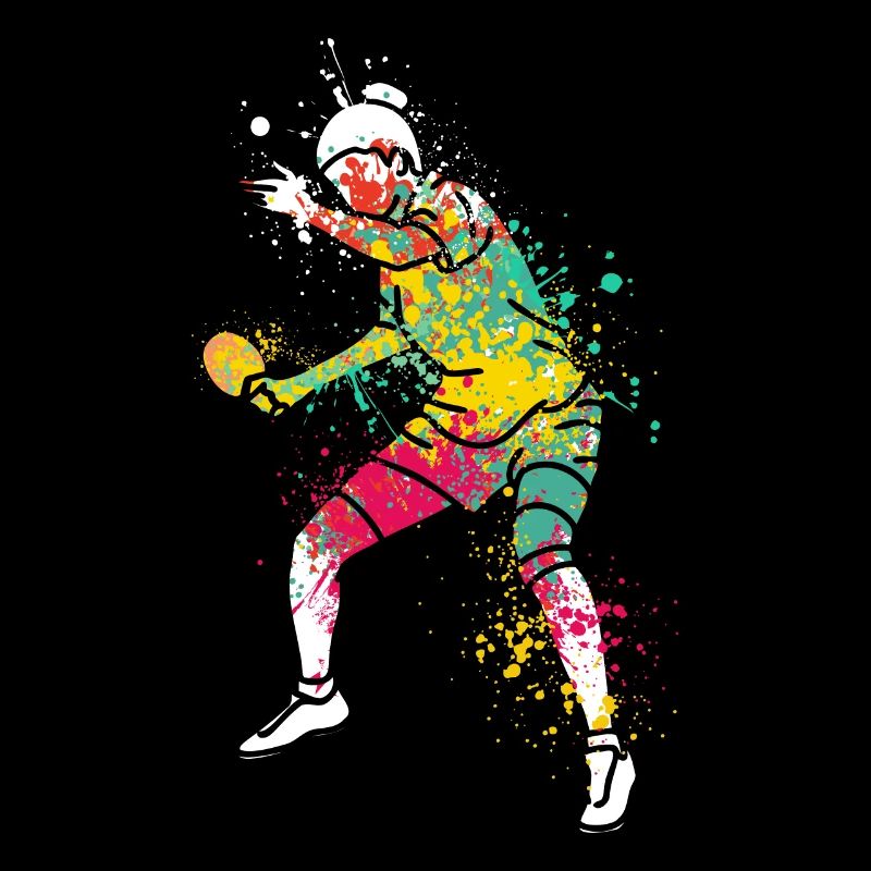 Splash Art Table Tennis Player