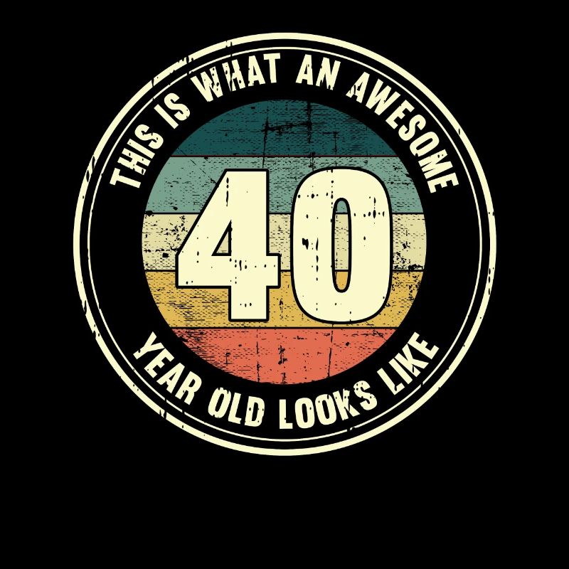 40. Geburtstag so sieht man mit 40 Retro Geschenk