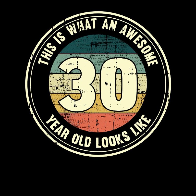 30. Geburtstag so sieht man mit 30 Retro Geschenk