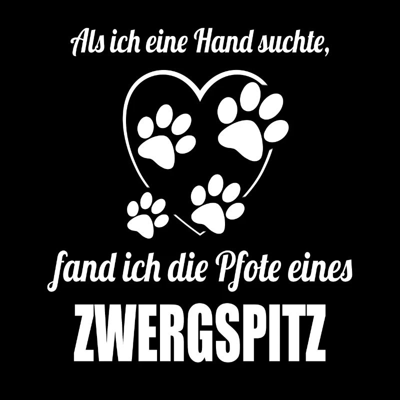Hand & Pfote - Spruch - Zwergspitz