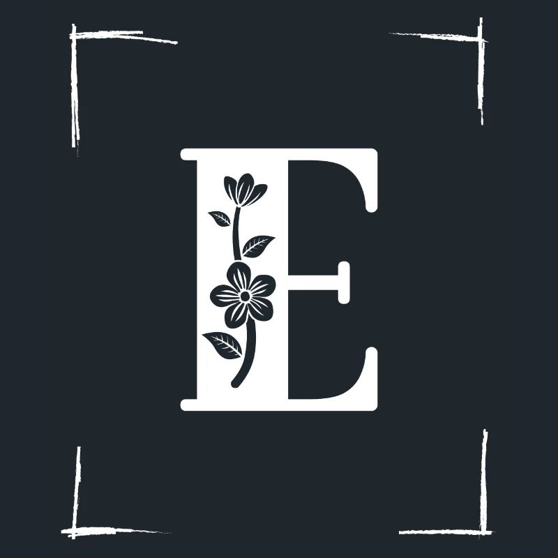 letter E initial