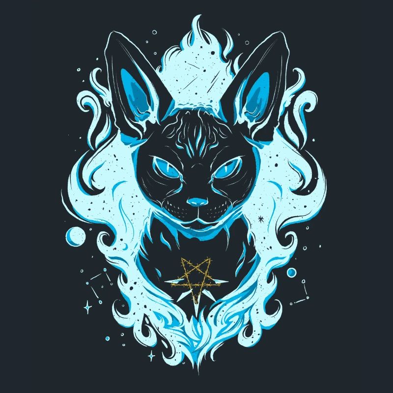 Blaue Cosmic Sphynx Katze