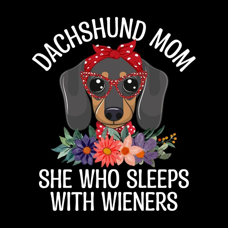 Dackel Mama Sie, die mit Wiener Hundebesitzer schläft