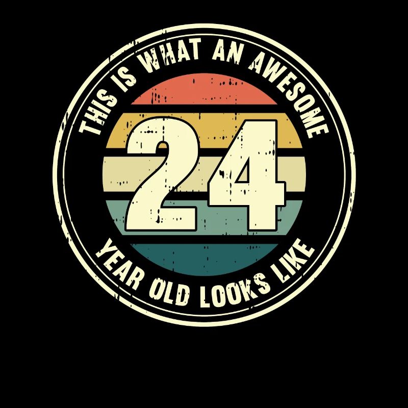 24. Geburtstag so sieht man mit 24 Retro Geschenk