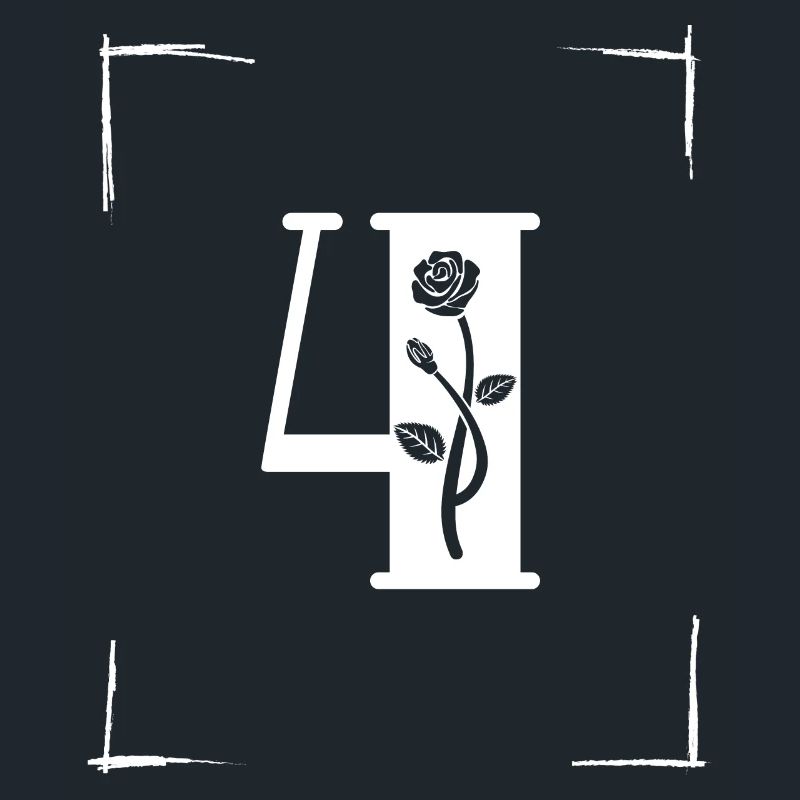 number 4 initial