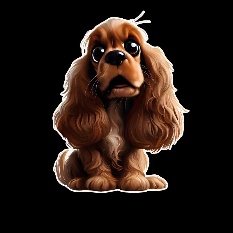 Figurine de dessin animé Cocker spaniel