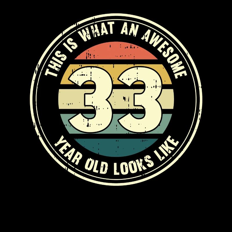 33. Geburtstag so sieht man mit 33 Retro Geschenk