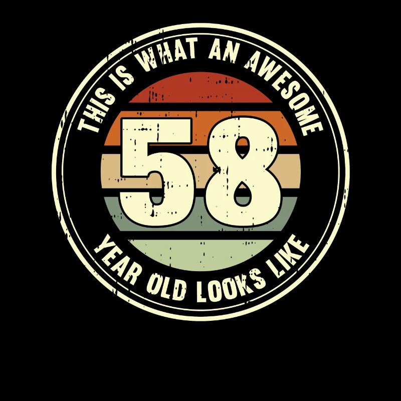 58. Geburtstag so sieht man mit 58 Retro Geschenk