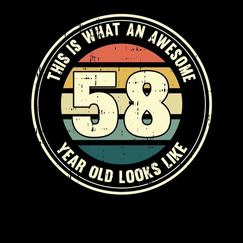 58. Geburtstag so sieht man mit 58 Retro Geschenk