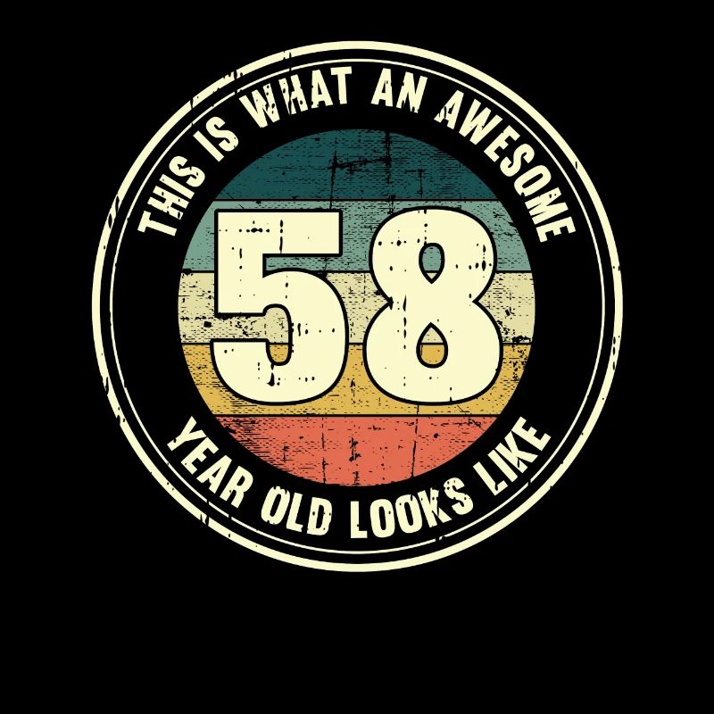 58. Geburtstag so sieht man mit 58 Retro Geschenk