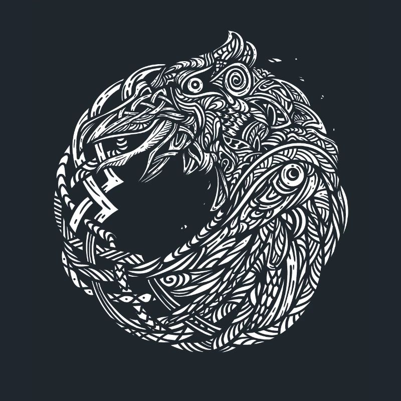 Odin's ravens Hugin Munin Celtic Vikings knots