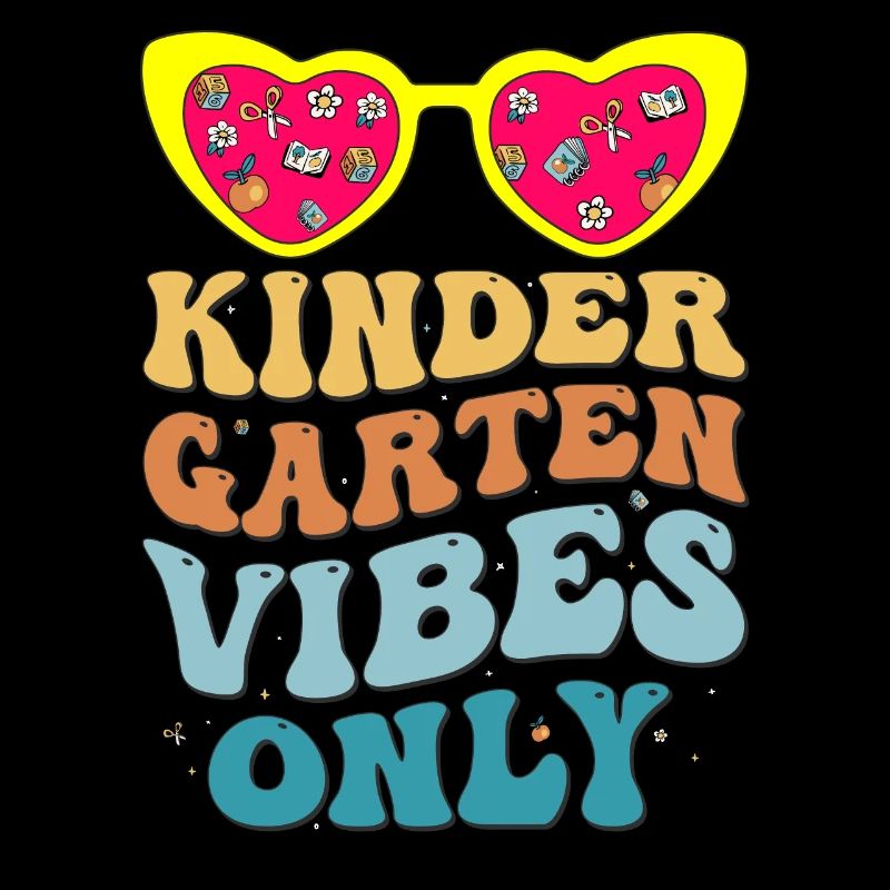 Kindergarten Vibes Only Back to School Groovy