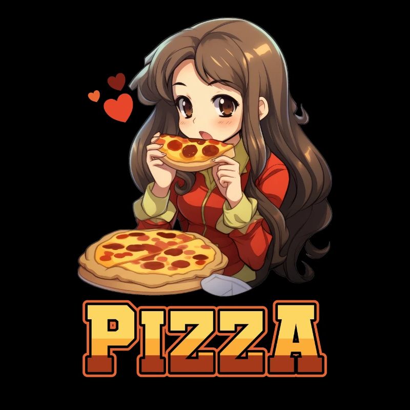 Pizza Lover Junge Mädchen Anime Manga Pizza