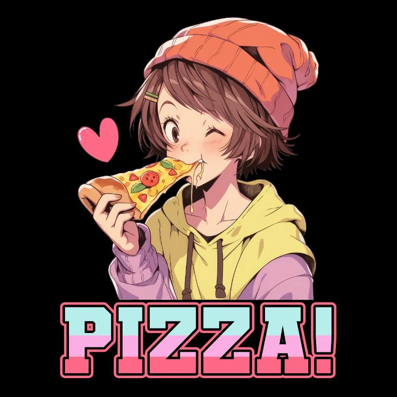 Pizza Lover Junge Mädchen Anime Manga Pizza