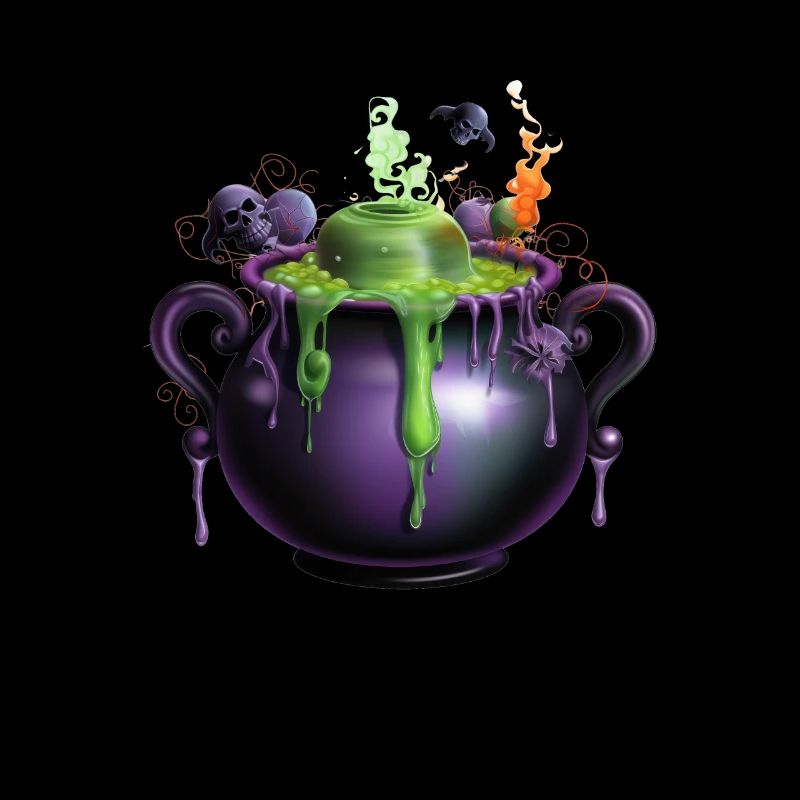 Design effrayant d’Halloween Chaudron de sorcière effrayant