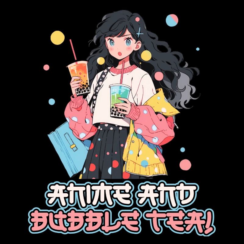 Anime and Boba Bubble Tea