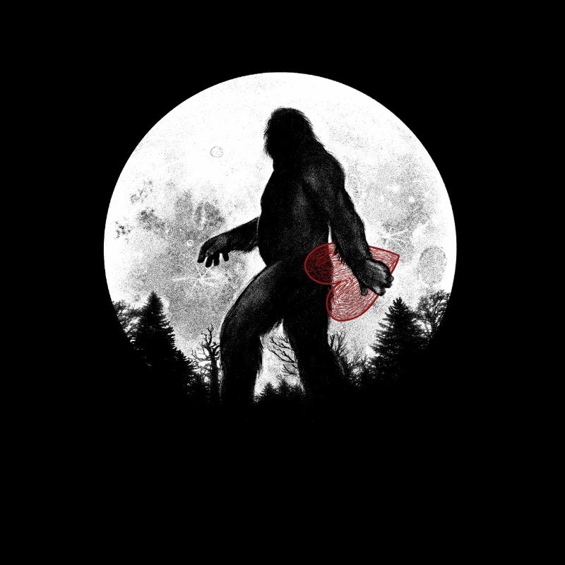 Bigfoot Herz Valentine's Day Liebe Sasquatch