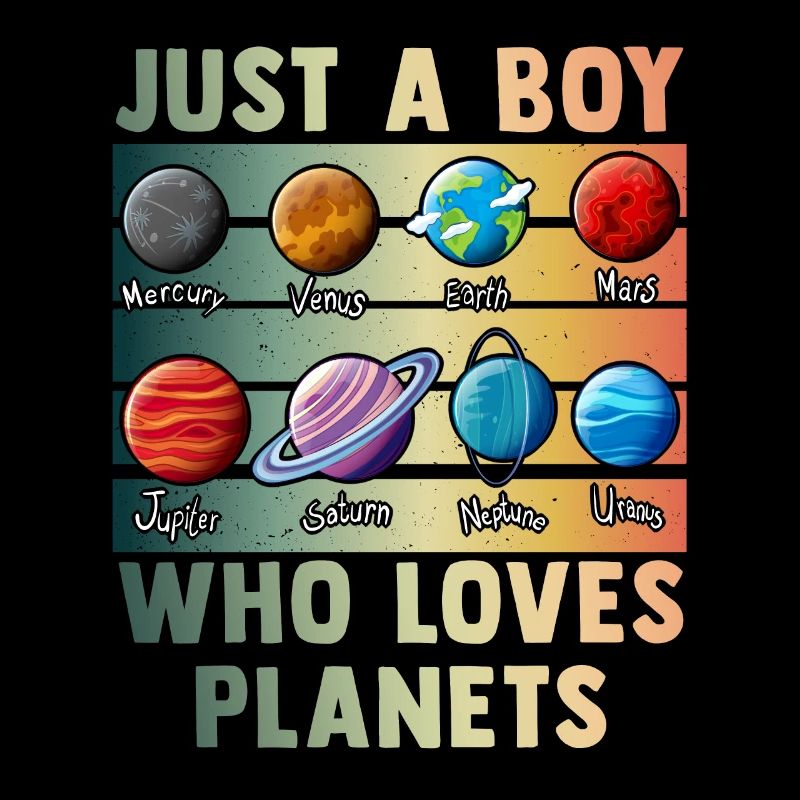 Juste un garçon qui aime les planètes du système solaire