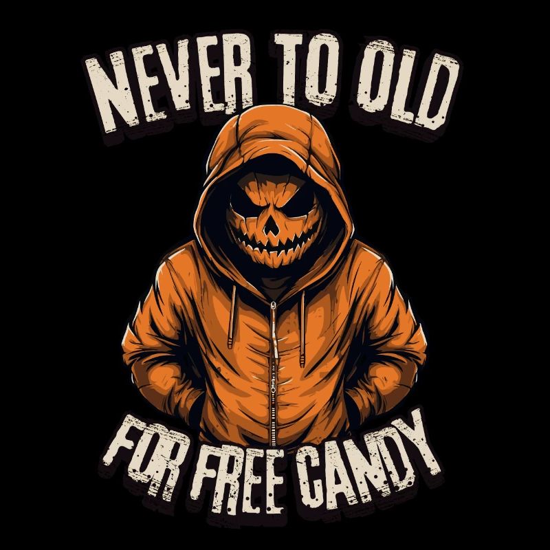 Gruseliger Kürbiskopf mit Hoodie Süßes oder Saures