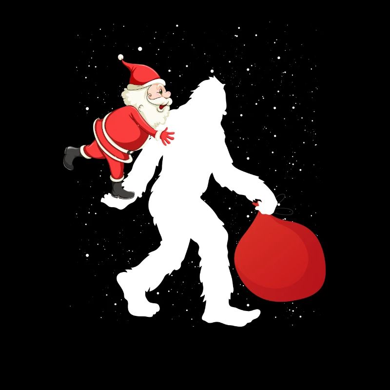 Weihnachtsmann Reiten Bigfoot Sasquatch Funny