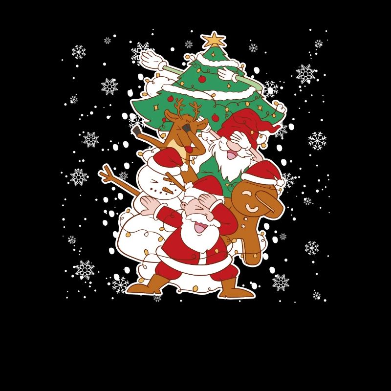 Dabbing Weihnachtsmann Elf Freunde Weihnachten