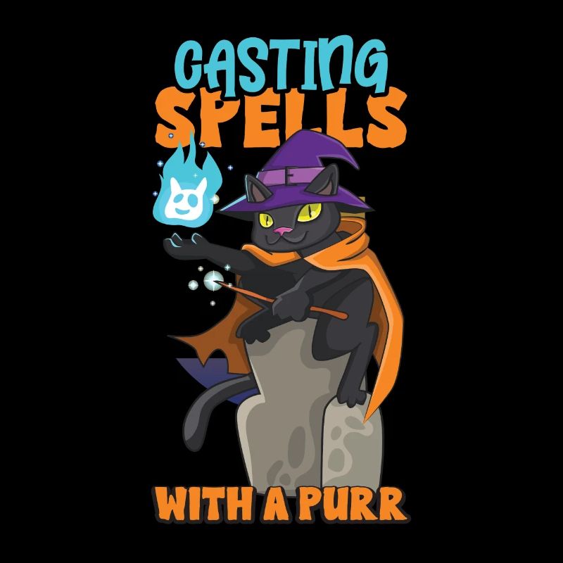 Chat Sorcière Occulte Gothique Noir Satanique