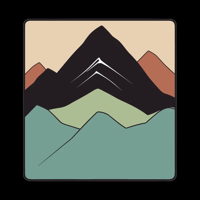 Logo - Landschaft mit Berg in Erdtönen