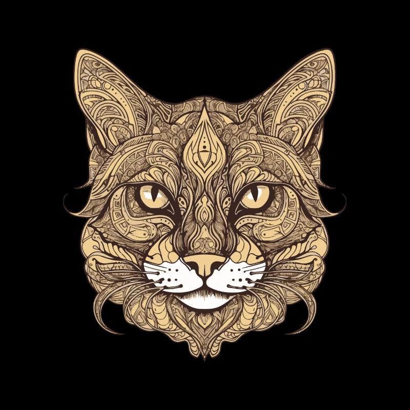 Tête de portrait de chat