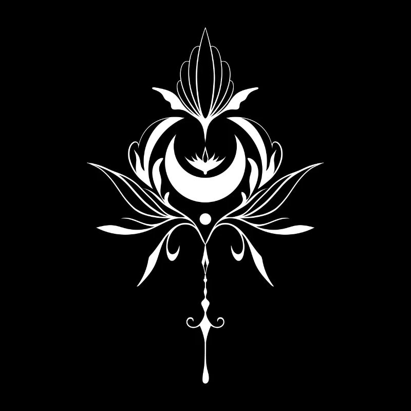 Magical Design: Crescent Moon and Mysticism for Wicca