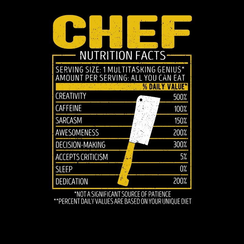 Chef Nutritional Information Funny Chef Chef