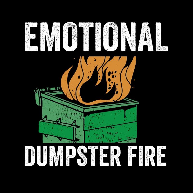 Heartbroken Quote Emotional Dumpster Fire Anxiety