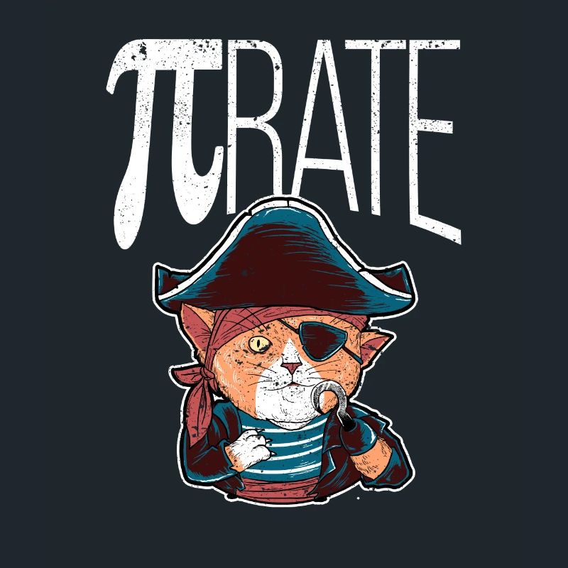 Drôle Pi Day Math Science Cat Pirate